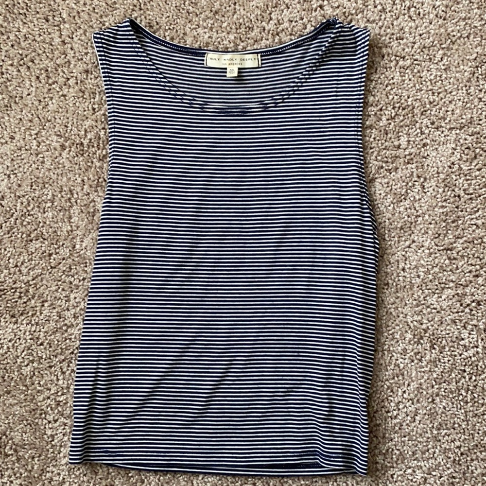 Urban Outfitters Black + White Striped Tank